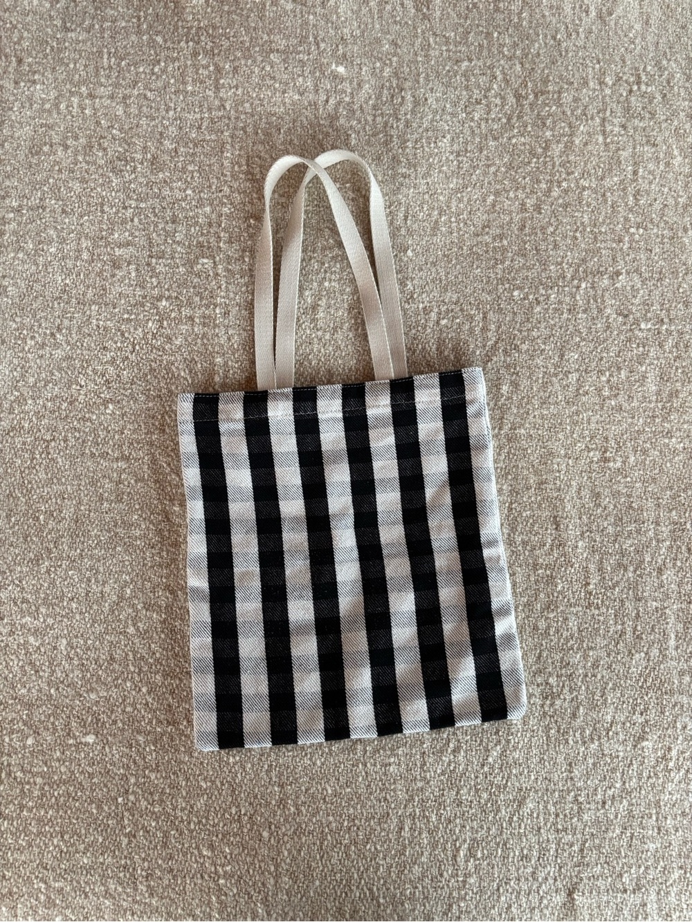 Gingham Canvas Tote